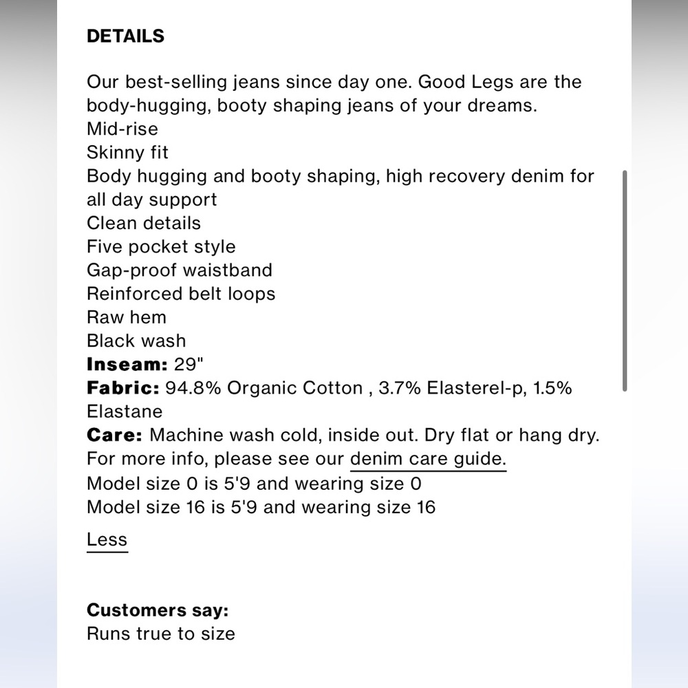 Good American good legs skinny black jeans - Picture 7 of 13
